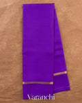 Bright Violet Pure Mysore Crepe Silk Saree — Full Saree