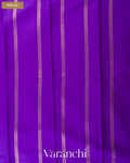 Bright Violet Pure Mysore Crepe Silk Saree — Pallu