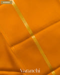 Mango Yellow Pure Mysore Crepe Silk Saree — Border