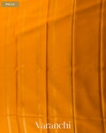 Mango Yellow Pure Mysore Crepe Silk Saree — Pallu
