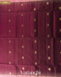 Deep Wine Pure Soft Silk Handloom Saree — Body