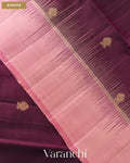 Deep Wine Pure Soft Silk Handloom Saree — Border