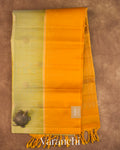 Pastel Pista Green Pure Soft Silk Handloom Saree — Full Saree
