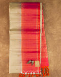 Beige Pure Soft Silk Handloom Saree — Full Saree