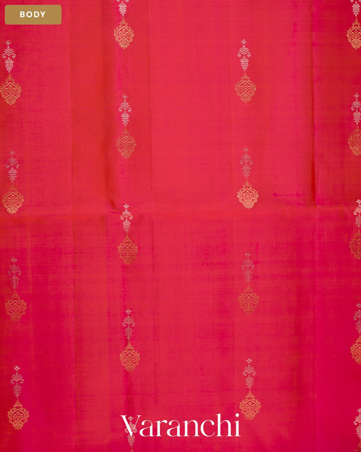 Rani Pink Pure Soft Silk Handloom Saree — Body