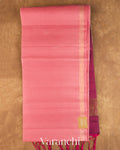 Baby Pink Pure Soft Silk Handloom Saree — Full Saree