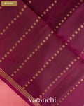 Baby Pink Pure Soft Silk Handloom Saree — Blouse