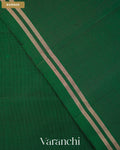 Bottle Green Pure Soft Silk Handloom Saree — Border