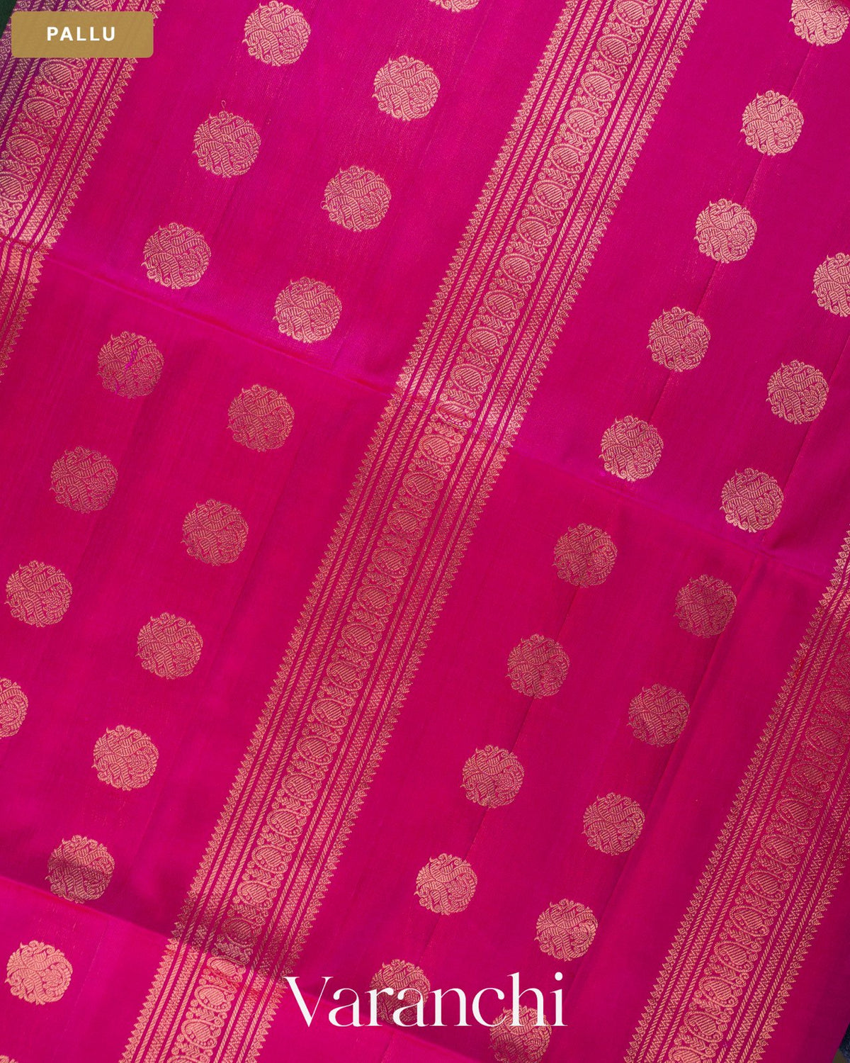 Bottle Green Pure Soft Silk Handloom Saree — Pallu