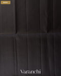 Jet Black Pure Soft Silk Handloom Saree — Body