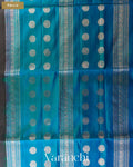 Jet Black Pure Soft Silk Handloom Saree — Pallu