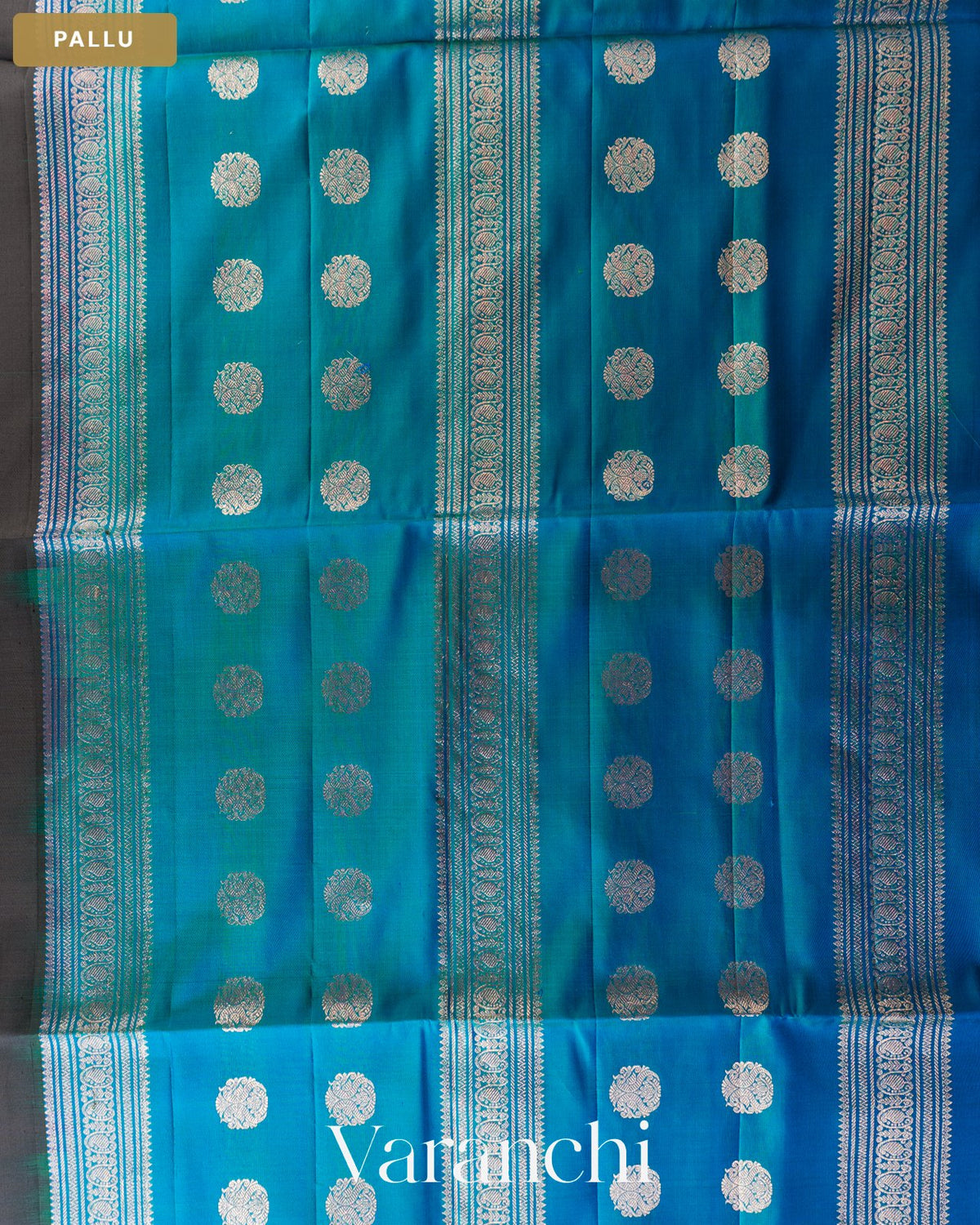 Jet Black Pure Soft Silk Handloom Saree — Pallu