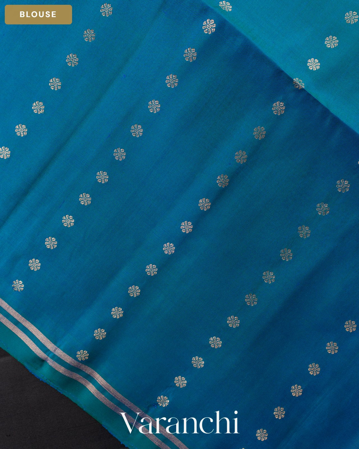 Jet Black Pure Soft Silk Handloom Saree — Blouse