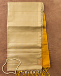 Beige Pure Soft Silk Handloom Saree — Full Saree