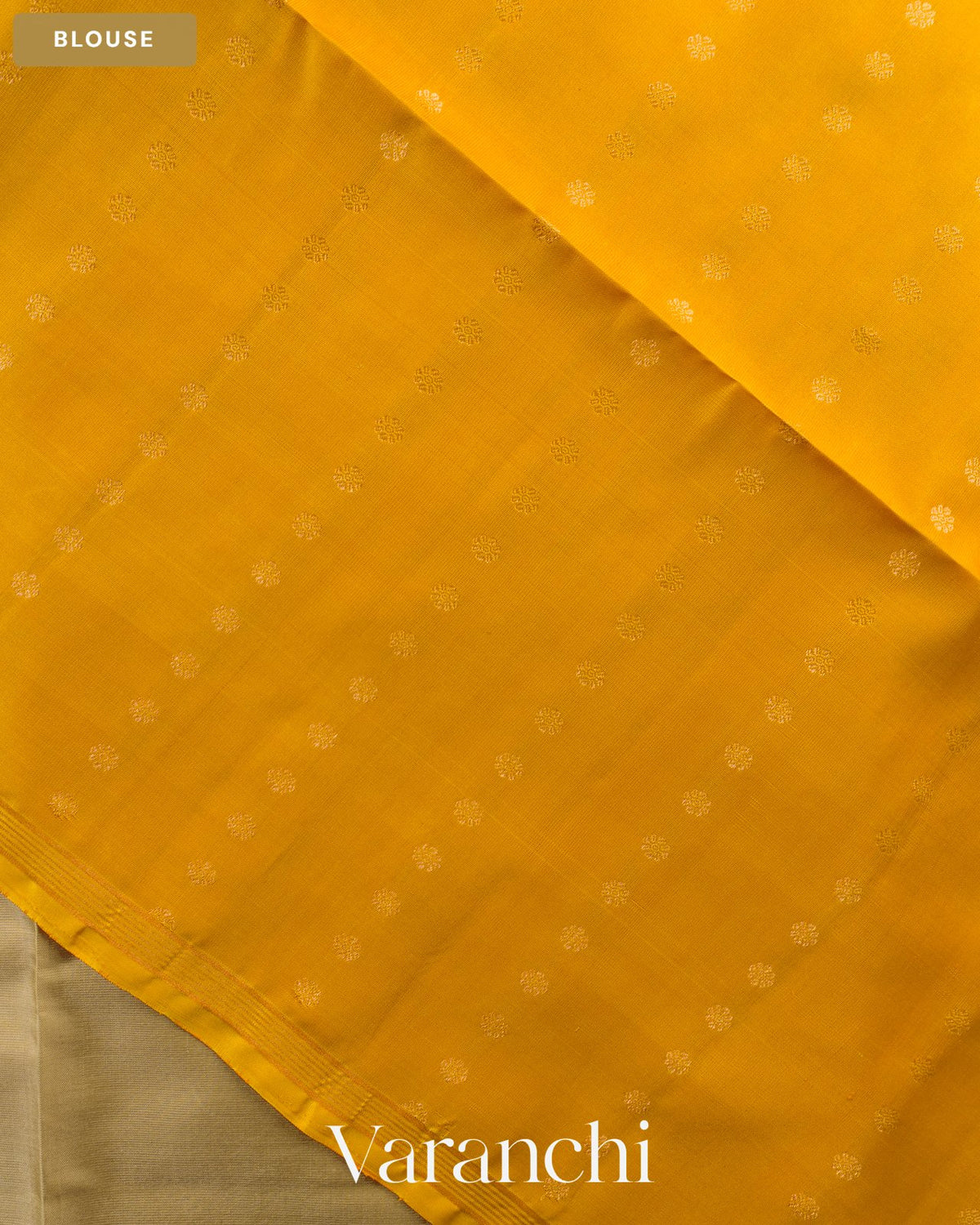 Beige Pure Soft Silk Handloom Saree — Blouse