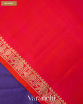 Navy Blue Pure Soft Silk Handloom Saree — Blouse