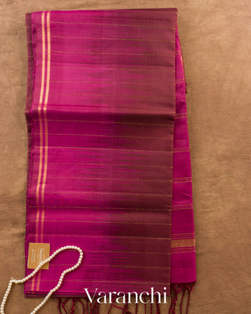 Coffee Brown Pure Soft Silk Handloom Saree — Full Saree