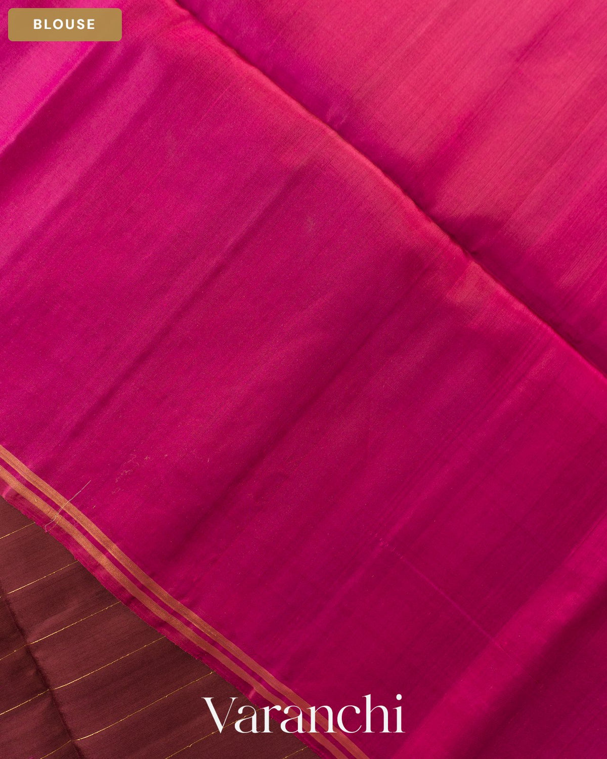 Coffee Brown Pure Soft Silk Handloom Saree — Blouse
