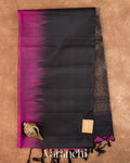 Deep Magenta Pure Soft Silk Handloom Saree — Full Saree