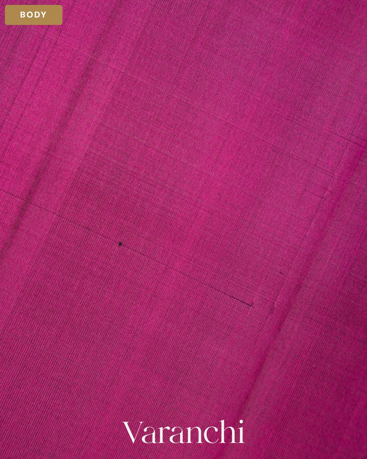 Deep Magenta Pure Soft Silk Handloom Saree — Body
