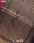 Deep Magenta Pure Soft Silk Handloom Saree — Pallu