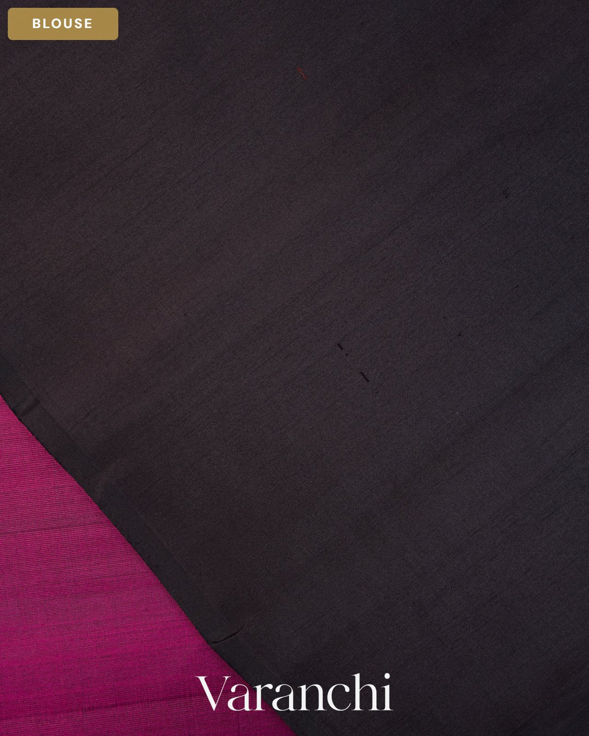 Deep Magenta Pure Soft Silk Handloom Saree — Blouse