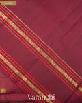 Deep Maroon Pure Kanchipuram Silk Handloom Saree — Blouse