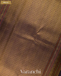 Cream Pure Kanchipuram Silk Handloom Saree — Pallu