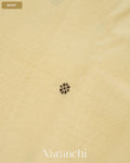 Cream Pure Kanchipuram Silk Handloom Saree — Body