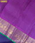 Navy Blue Pure Kanchipuram Silk Handloom Saree — Blouse