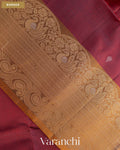 Maroon Pure Soft Silk Handloom Saree — Border