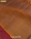 Maroon Pure Soft Silk Handloom Saree — Blouse