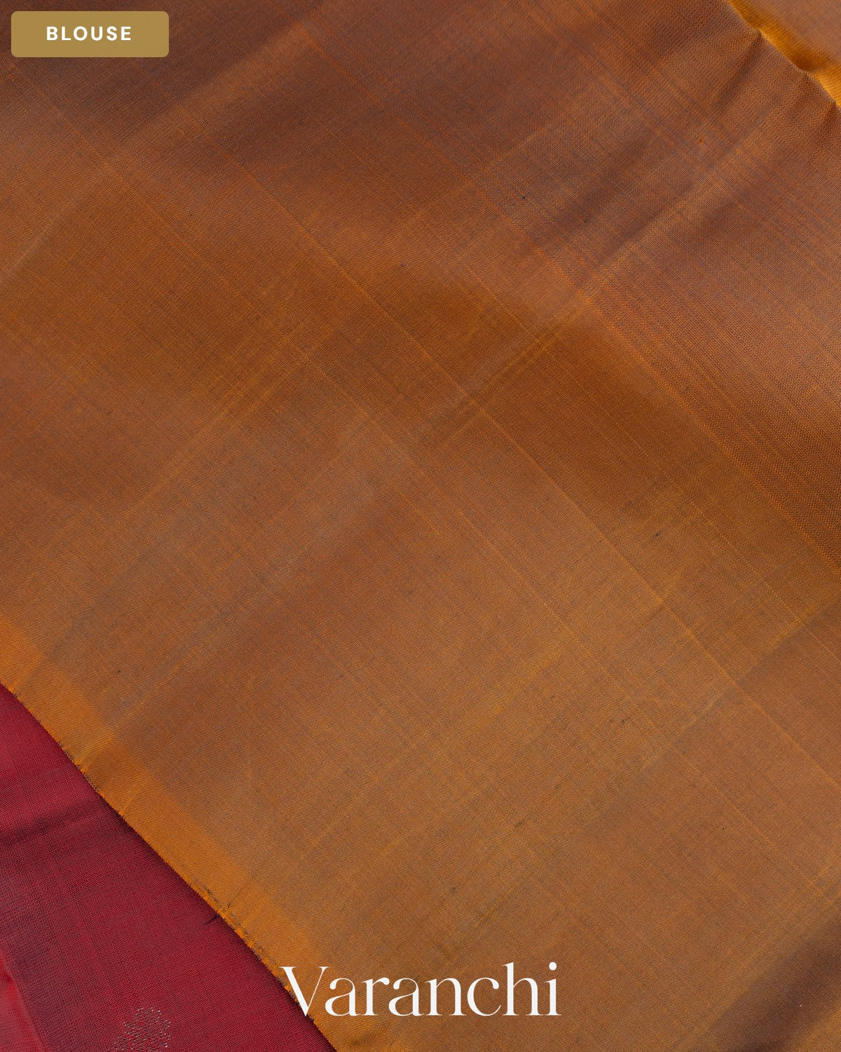 Maroon Pure Soft Silk Handloom Saree — Blouse