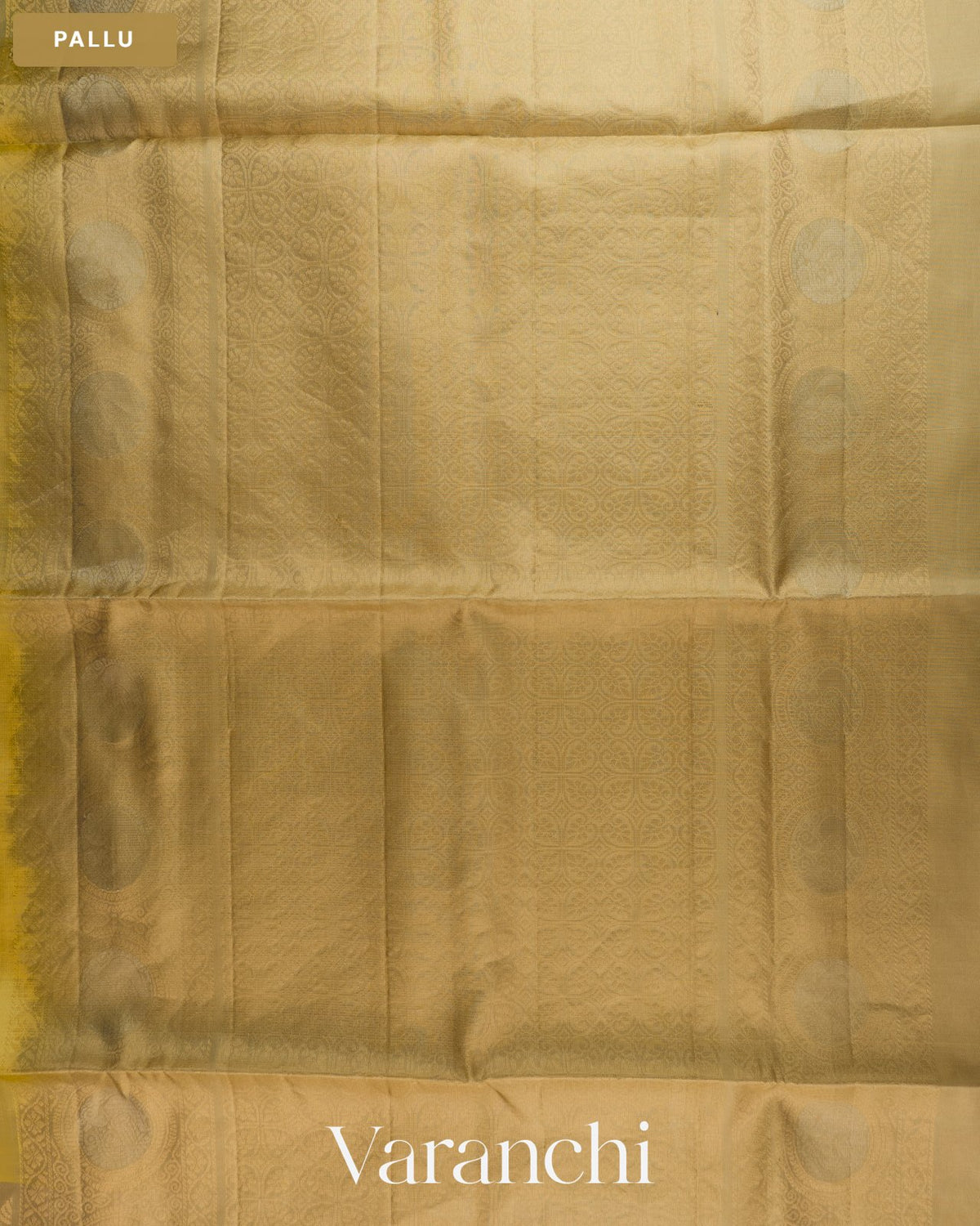 Lime Yellow Pure Soft Silk Handloom Saree — Pallu