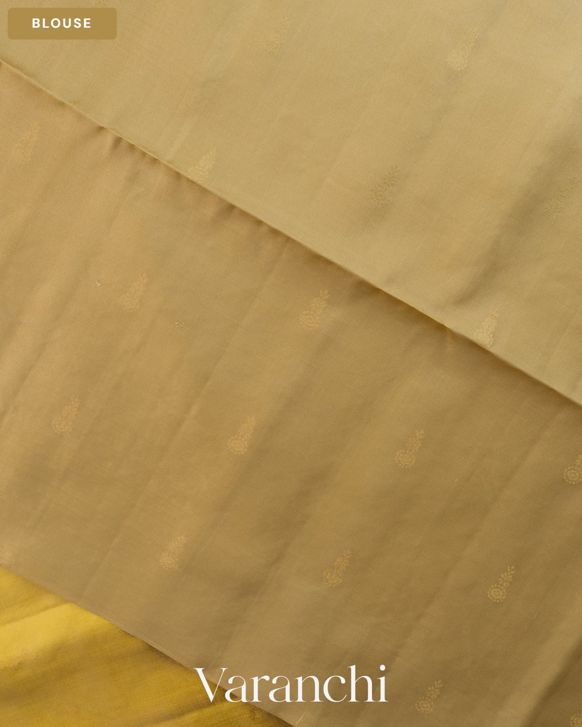 Lime Yellow Pure Soft Silk Handloom Saree — Blouse