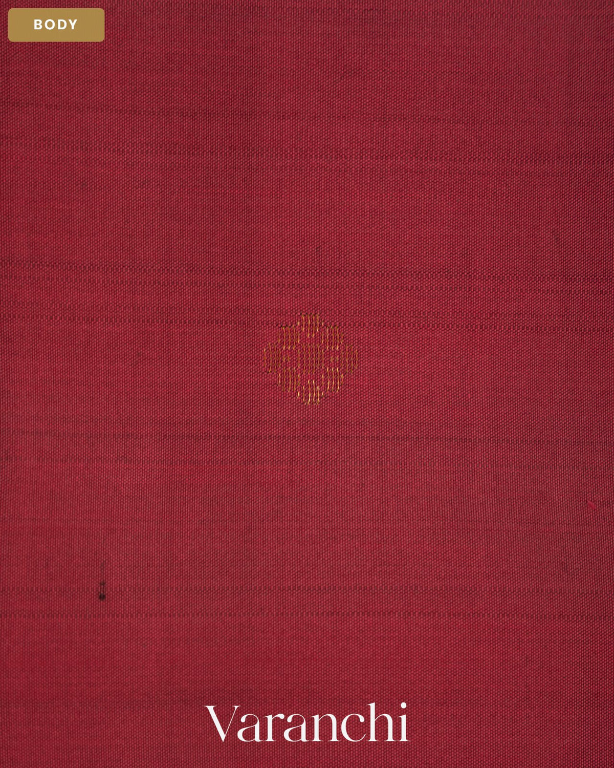 Deep Maroon Pure Soft Silk Handloom Saree — Body