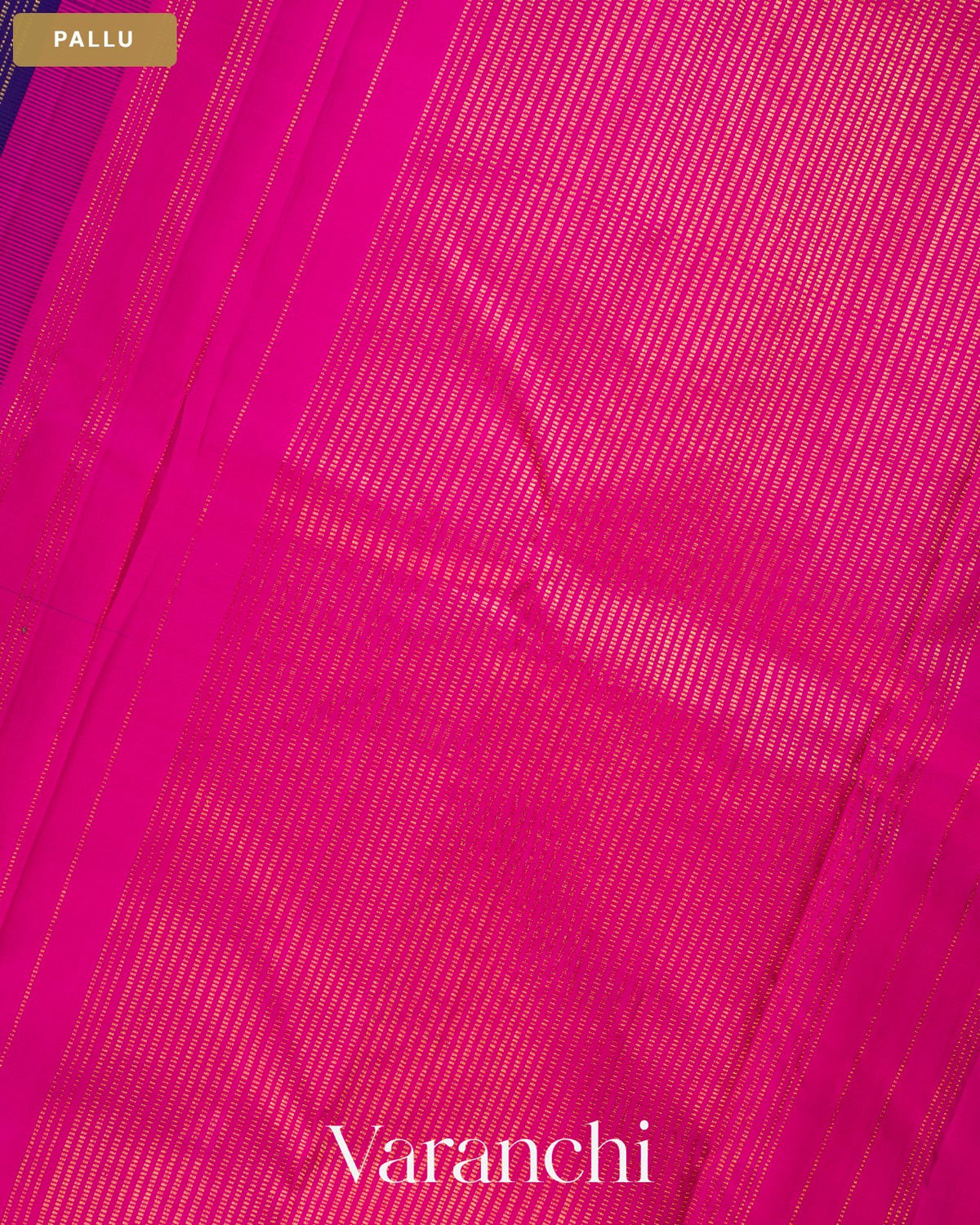Violet Striped Pure Soft Silk Handloom Saree — Pallu