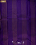 Violet Striped Pure Soft Silk Handloom Saree — Body