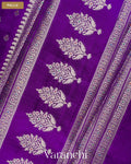 Violet Pure Poona Silk Saree — Pallu