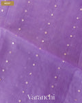 Lavender Sequin with Jamdani Pure Muslin Silk Handloom Saree — Body
