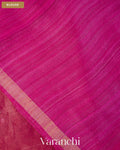 Deep Magenta Sequin with Jamdani Pure Muslin Silk Handloom Saree — Blouse