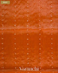 Marigold Orange Sequin with Jamdani Pure Muslin Silk Handloom Saree — Body