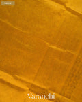 Deep Brown Checkered Pure Kanchipuram Silk Cotton Handloom Saree — Pallu