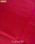 Rani Pink Pure Kanchipuram Silk Cotton Handloom Saree — Pallu
