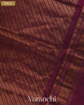 Burgundy Pure Kanchipuram Silk Cotton Handloom Saree — Pallu