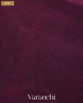 Burgundy Pure Kanchipuram Silk Cotton Handloom Saree — Body