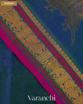 Royal Blue Pure Kanchipuram Silk Cotton Handloom Saree — Border