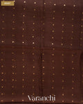 Coffee Brown Sequin with Jamdani Paithani Pallu Pure Muslin Silk Handloom Saree — Body