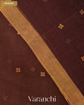 Coffee Brown Sequin with Jamdani Paithani Pallu Pure Muslin Silk Handloom Saree — Border