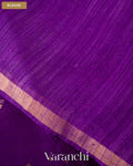 Royal Purple Sequin Jamdani Paithani Pallu Pure Muslin Silk Handloom Saree — Blouse
